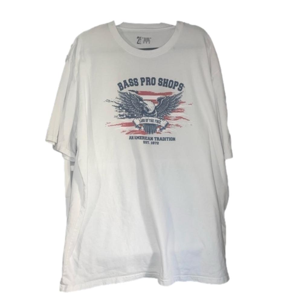Bass Pro Shop white Tee, size 2X